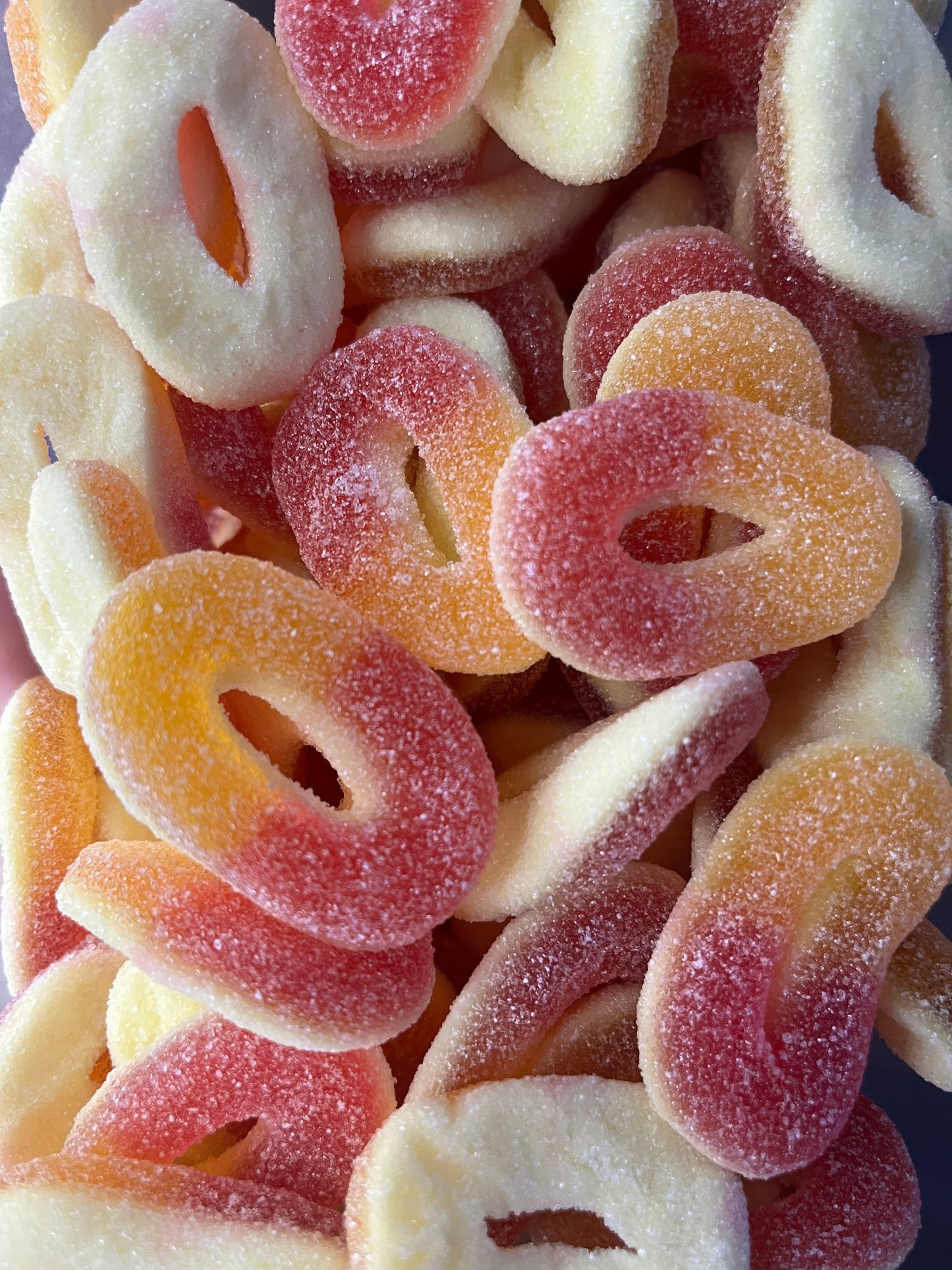 anneaux pêche / 100g