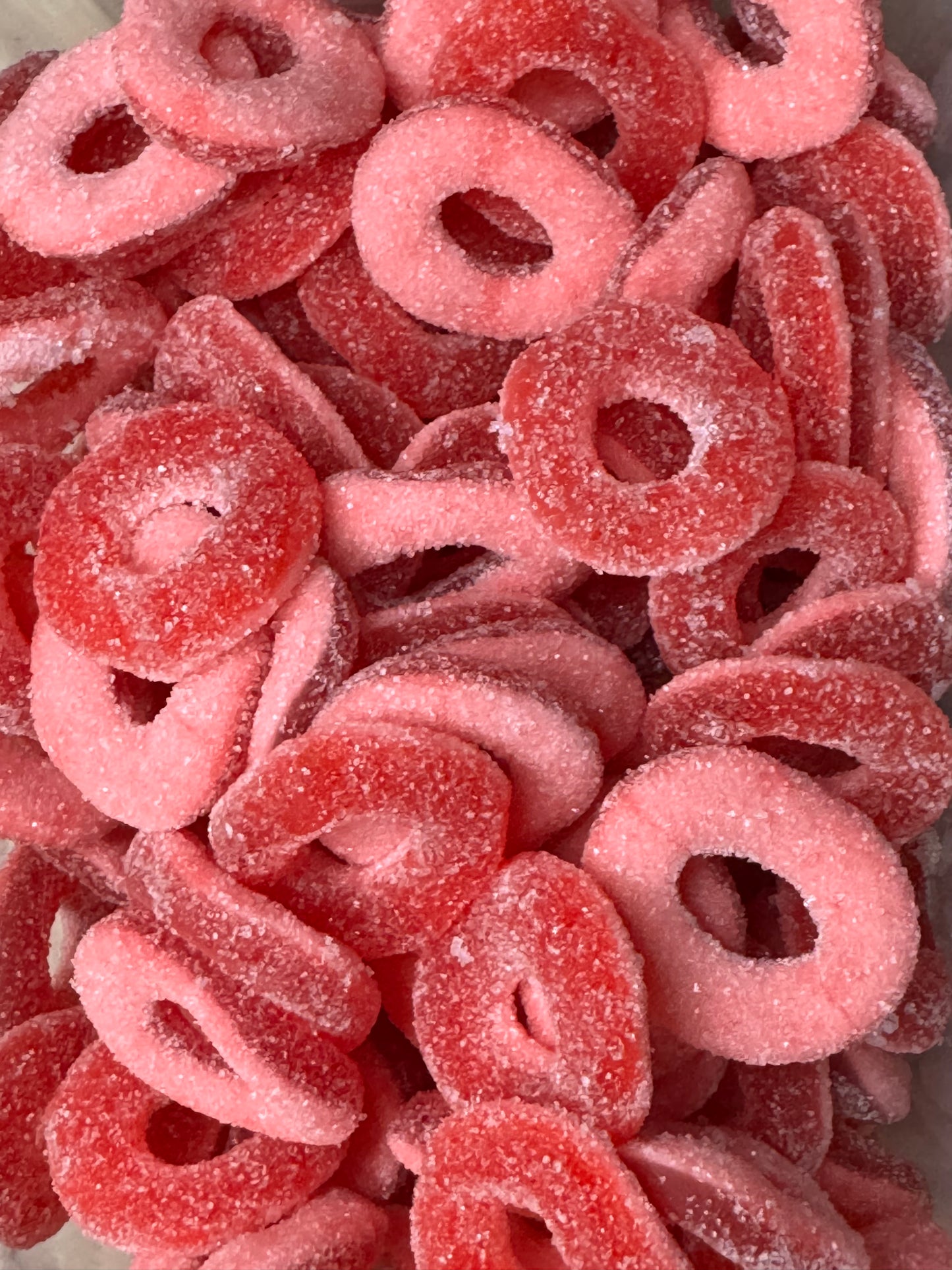 Anneaux fraise / 100g